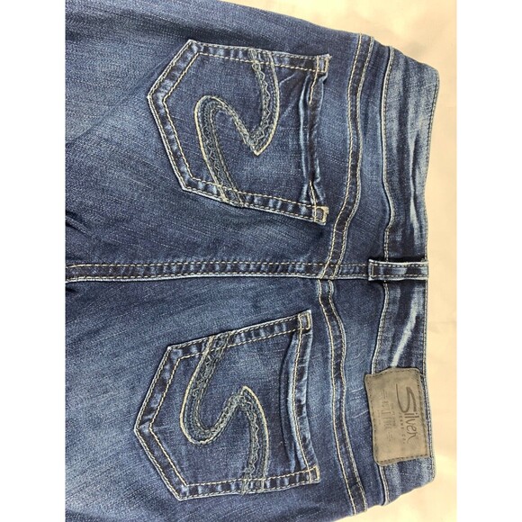 Silver Jeans Womens Size 28 x 22.5 Blue Suki Capri Low Rise Denim Stretch - Picture 10 of 10